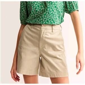 Boden Women’s Sz 8 Tan Chino Shorts Barnsbury 6” Cotton Stretch Classic